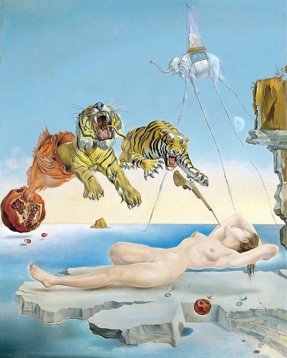 Sogno-causato-dal-volo-di-unape-intorno-a-una-melagrana-un-attimo-prima-del-risveglio-di-Salvador-Dalí